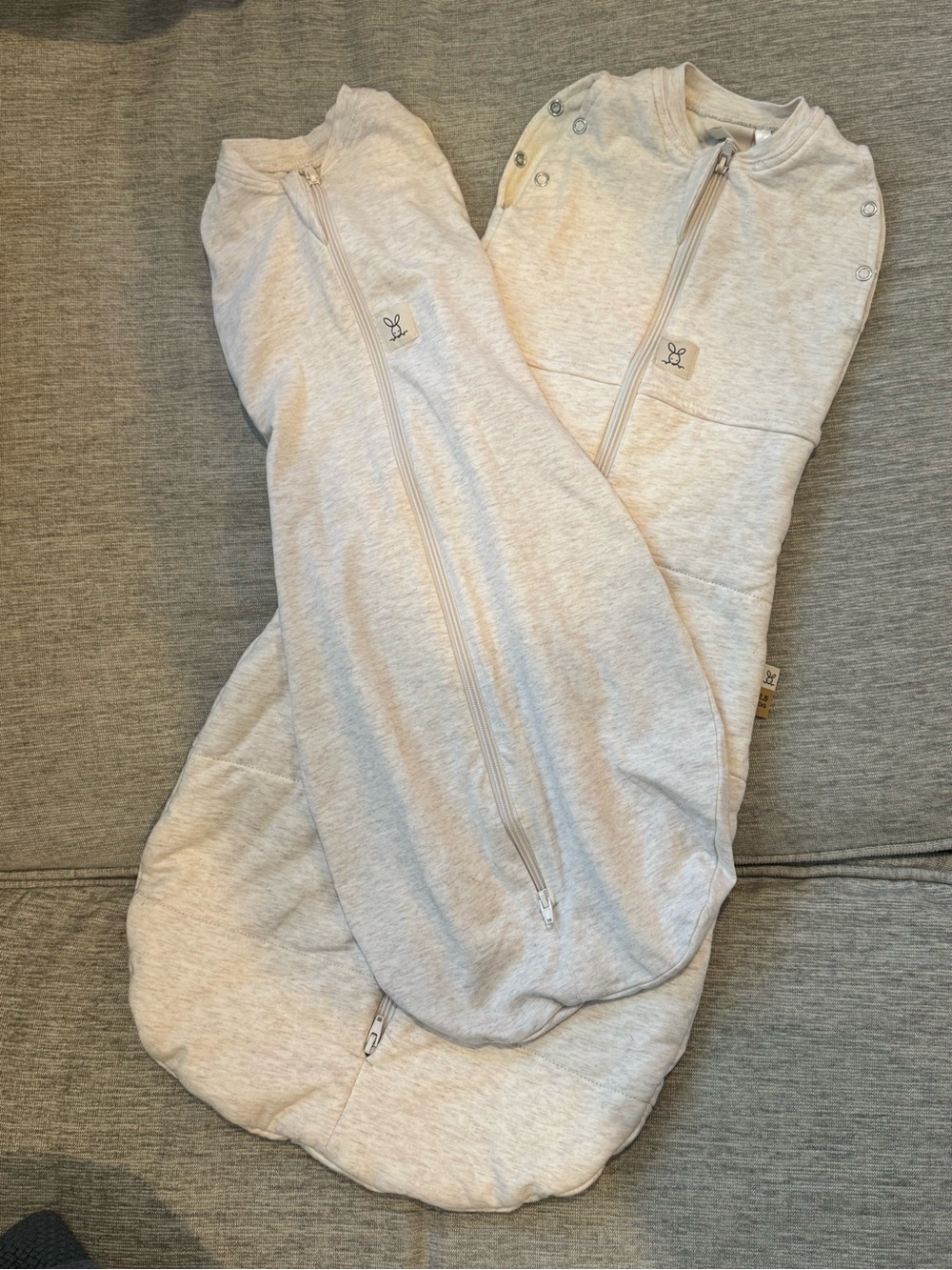 Ergo baby - Neutral Baby Sleep Sack (2 for 1) Swaddle - Zip Front